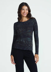 Camiseta Feminina Manga Longa Estampada