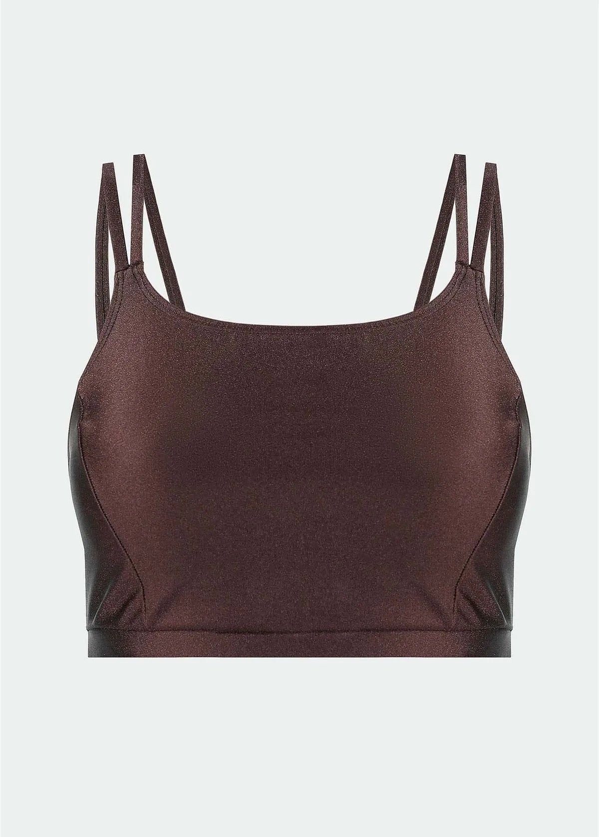 Top Feminino Tiras Brilho