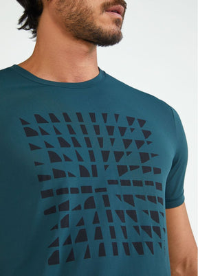 Camiseta  Masculina  Manga Curta Thermodry Cubos